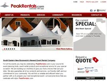 Tablet Screenshot of peakrentals.com